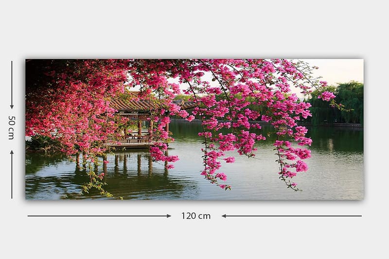 Canvasbilde YTY Floral & Botanical Flerfarget - 120x50 cm - Interiør - Maleri & posters - Lerretsbilder