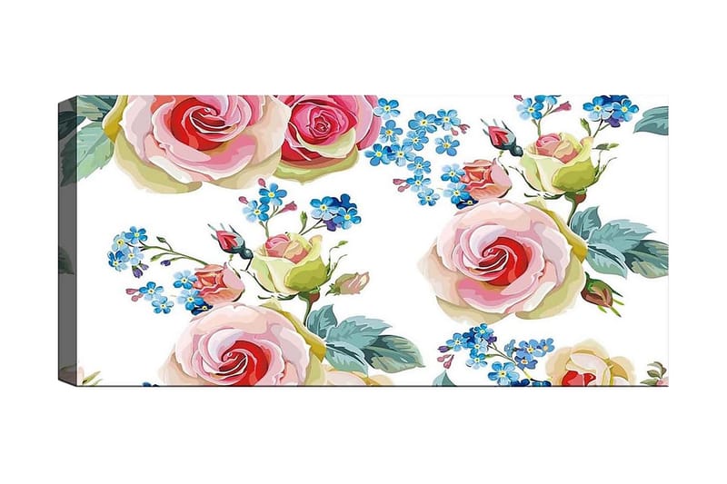 Canvasbilde YTY Floral & Botanical Flerfarget - 120x50 cm - Interiør - Maleri & posters - Lerretsbilder