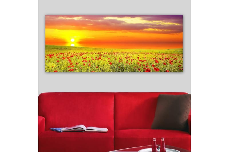 Canvasbilde YTY Floral & Botanical Flerfarget - 120x50 cm - Interiør - Maleri & posters - Lerretsbilder