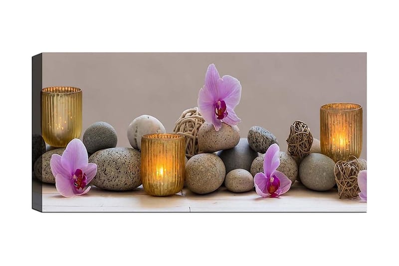 Canvasbilde YTY Floral & Botanical Flerfarget - 120x50 cm - Interiør - Maleri & posters - Lerretsbilder