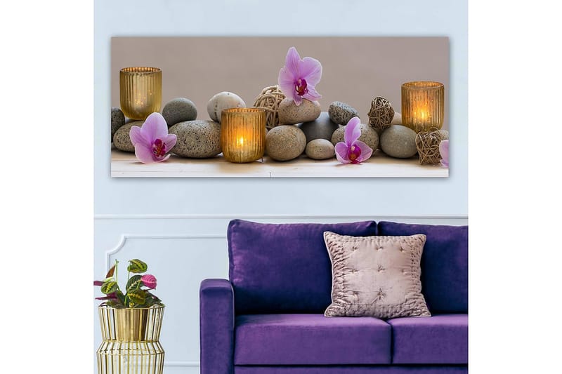 Canvasbilde YTY Floral & Botanical Flerfarget - 120x50 cm - Interiør - Maleri & posters - Lerretsbilder