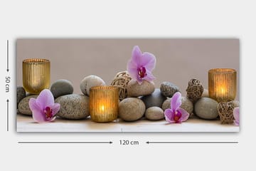 Canvasbilde YTY Floral & Botanical Flerfarget - 120x50 cm - Interiør - Maleri & posters - Lerretsbilder