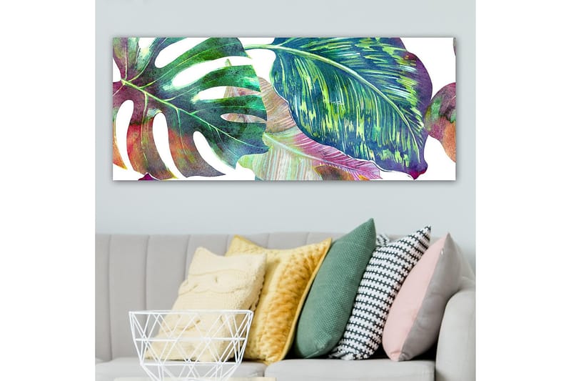 Canvasbilde YTY Floral & Botanical Flerfarget - 120x50 cm - Interiør - Maleri & posters - Lerretsbilder