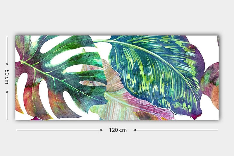 Canvasbilde YTY Floral & Botanical Flerfarget - 120x50 cm - Interiør - Maleri & posters - Lerretsbilder