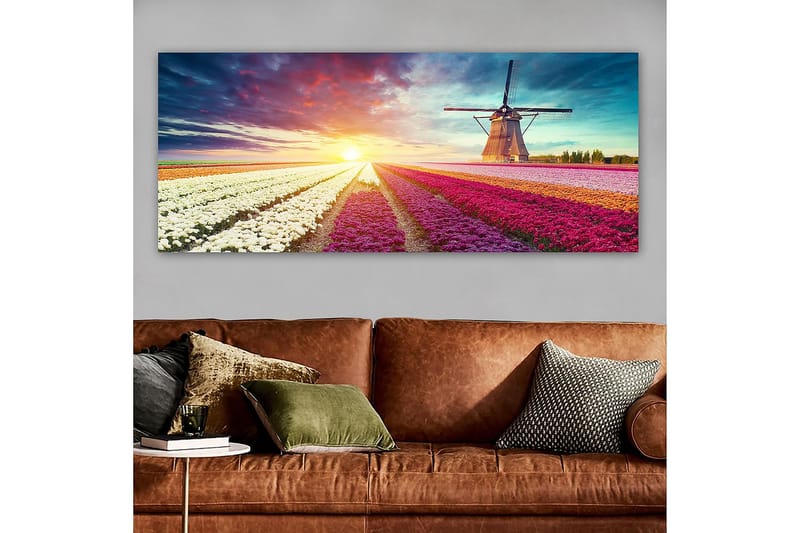 Canvasbilde YTY Floral & Botanical Flerfarget - 120x50 cm - Interiør - Maleri & posters - Lerretsbilder