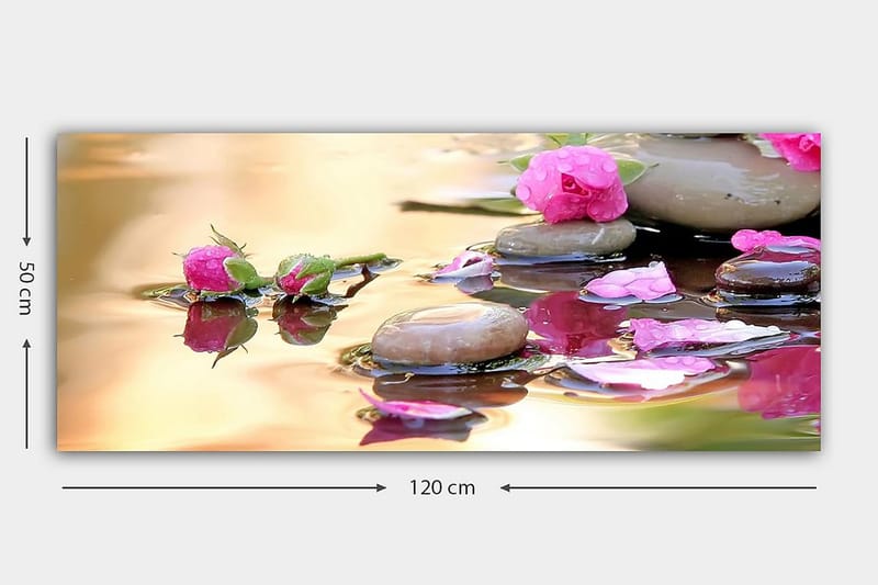 Canvasbilde YTY Floral & Botanical Flerfarget - 120x50 cm - Interiør - Maleri & posters - Lerretsbilder