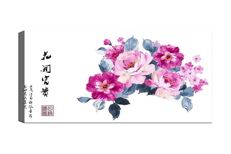 Canvasbilde YTY Floral & Botanical Flerfarget - 120x50 cm - Interiør - Maleri & posters - Lerretsbilder