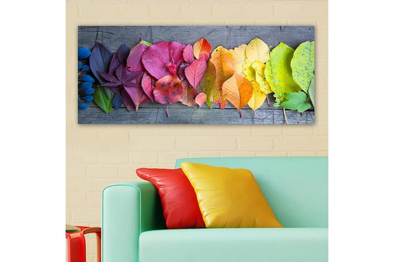 Canvasbilde YTY Floral & Botanical Flerfarget - 120x50 cm - Interiør - Maleri & posters - Lerretsbilder