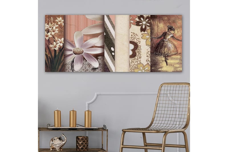 Canvasbilde YTY Floral & Botanical Flerfarget - 120x50 cm - Interiør - Maleri & posters - Lerretsbilder