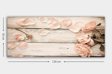 Canvasbilde YTY Floral & Botanical Flerfarget - 120x50 cm - Interiør - Maleri & posters - Lerretsbilder