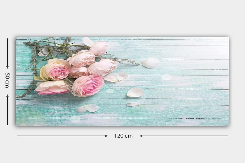 Canvasbilde YTY Floral & Botanical Flerfarget - 120x50 cm - Interiør - Maleri & posters - Lerretsbilder