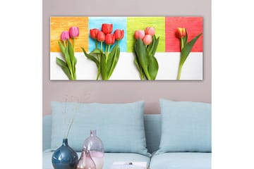 Canvasbilde YTY Floral & Botanical Flerfarget - 120x50 cm - Interiør - Maleri & posters - Lerretsbilder
