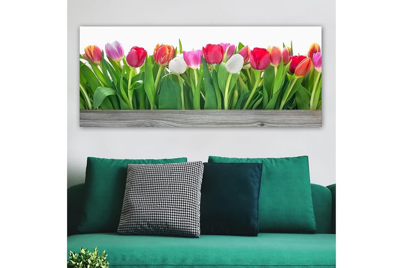 Canvasbilde YTY Floral & Botanical Flerfarget - 120x50 cm - Interiør - Maleri & posters - Lerretsbilder