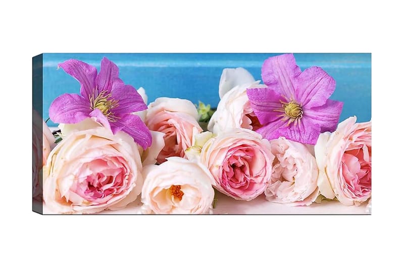 Canvasbilde YTY Floral & Botanical Flerfarget - 120x50 cm - Interiør - Maleri & posters - Lerretsbilder