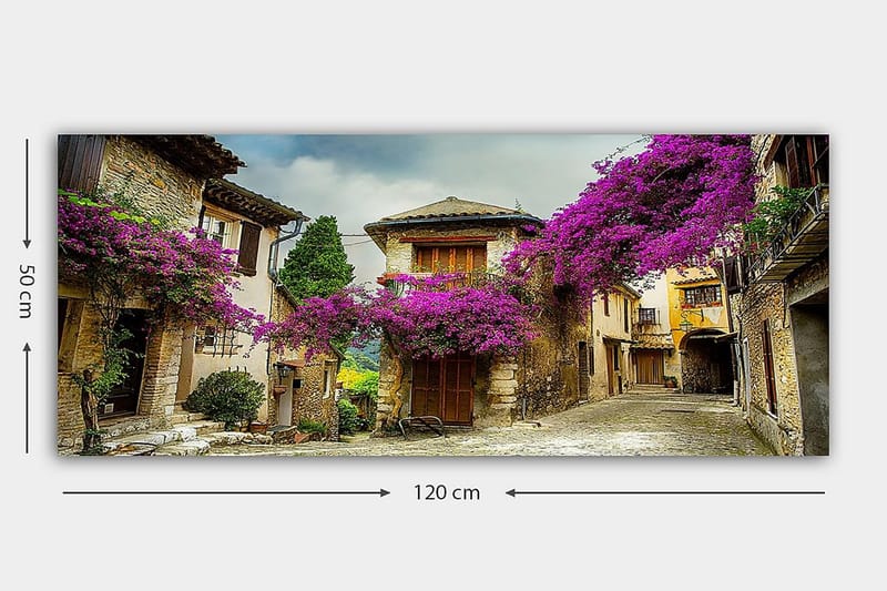Canvasbilde YTY Floral & Botanical Flerfarget - 120x50 cm - Interiør - Maleri & posters - Lerretsbilder