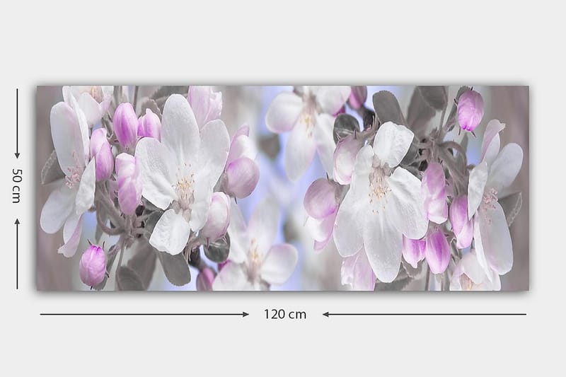 Canvasbilde YTY Floral & Botanical Flerfarget - 120x50 cm - Interiør - Maleri & posters - Lerretsbilder