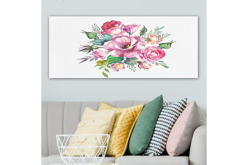 Canvasbilde YTY Floral & Botanical Flerfarget - 120x50 cm - Interiør - Maleri & posters - Lerretsbilder