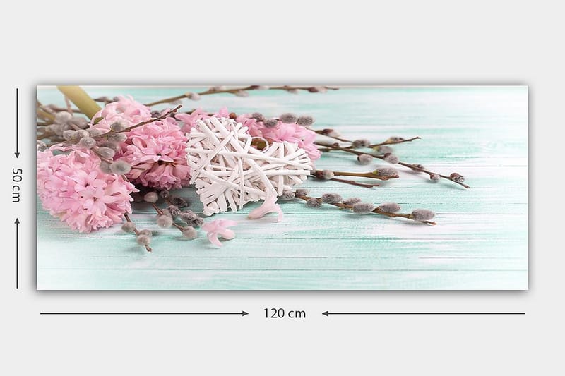 Canvasbilde YTY Floral & Botanical Flerfarget - 120x50 cm - Interiør - Maleri & posters - Lerretsbilder