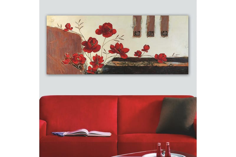 Canvasbilde YTY Floral & Botanical Flerfarget - 120x50 cm - Interiør - Maleri & posters - Lerretsbilder