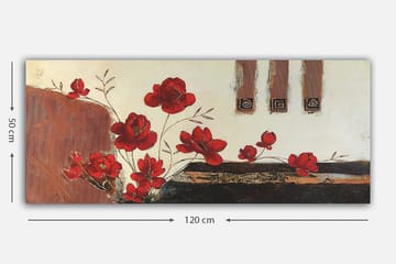 Canvasbilde YTY Floral & Botanical Flerfarget - 120x50 cm - Interiør - Maleri & posters - Lerretsbilder