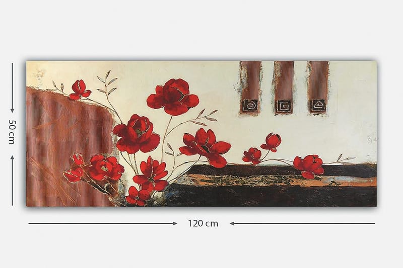 Canvasbilde YTY Floral & Botanical Flerfarget - 120x50 cm - Interiør - Maleri & posters - Lerretsbilder