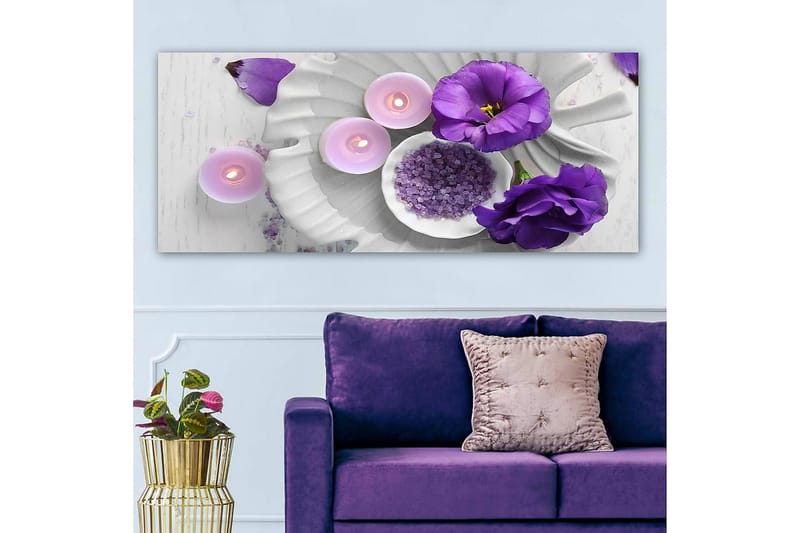 Canvasbilde YTY Floral & Botanical Flerfarget - 120x50 cm - Interiør - Maleri & posters - Lerretsbilder
