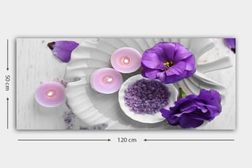 Canvasbilde YTY Floral & Botanical Flerfarget - 120x50 cm - Interiør - Maleri & posters - Lerretsbilder