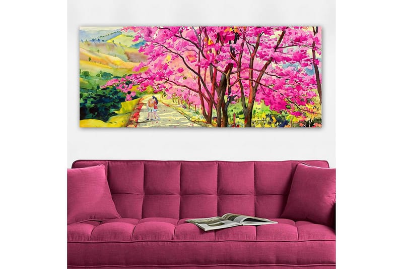 Canvasbilde YTY Floral & Botanical Flerfarget - 120x50 cm - Interiør - Maleri & posters - Lerretsbilder