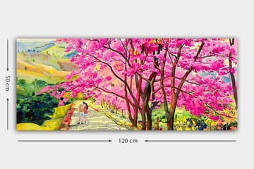 Canvasbilde YTY Floral & Botanical Flerfarget - 120x50 cm - Interiør - Maleri & posters - Lerretsbilder