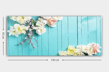 Canvasbilde YTY Floral & Botanical Flerfarget - 120x50 cm - Interiør - Maleri & posters - Lerretsbilder