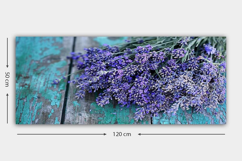 Canvasbilde YTY Floral & Botanical Flerfarget - 120x50 cm - Interiør - Maleri & posters - Lerretsbilder