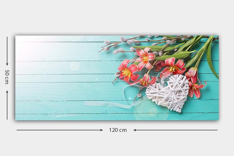 Canvasbilde YTY Floral & Botanical Flerfarget - 120x50 cm - Interiør - Maleri & posters - Lerretsbilder