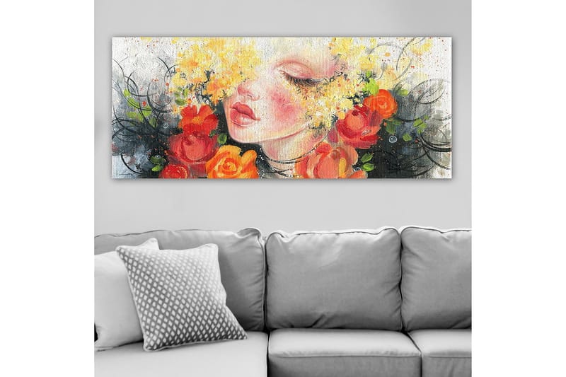 Canvasbilde YTY Floral & Botanical Flerfarget - 120x50 cm - Interiør - Maleri & posters - Lerretsbilder