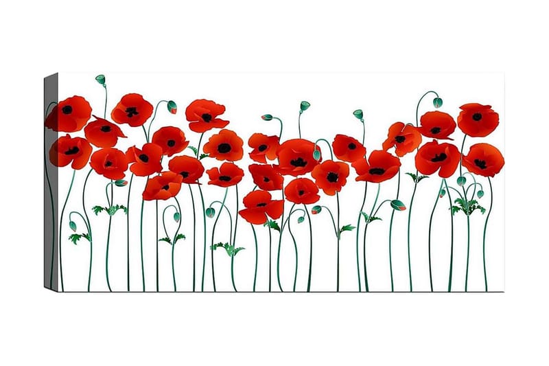 Canvasbilde YTY Floral & Botanical Flerfarget - 120x50 cm - Interiør - Maleri & posters - Lerretsbilder