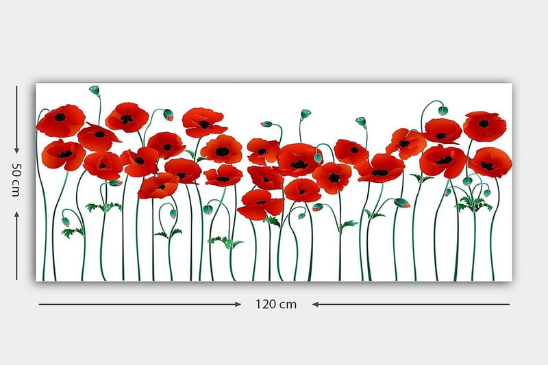 Canvasbilde YTY Floral & Botanical Flerfarget - 120x50 cm - Interiør - Maleri & posters - Lerretsbilder