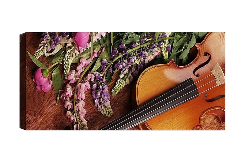 Canvasbilde YTY Floral & Botanical Flerfarget - 120x50 cm - Interiør - Maleri & posters - Lerretsbilder