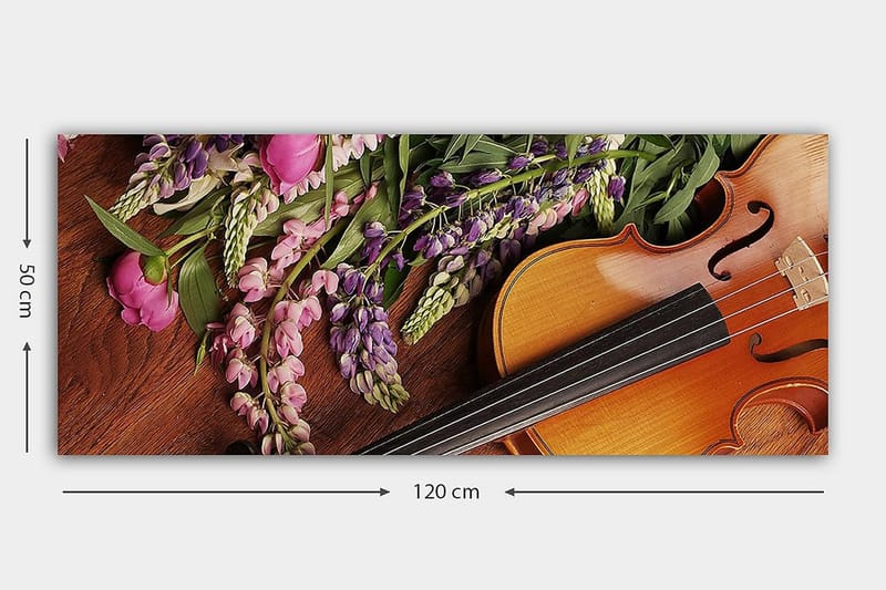 Canvasbilde YTY Floral & Botanical Flerfarget - 120x50 cm - Interiør - Maleri & posters - Lerretsbilder
