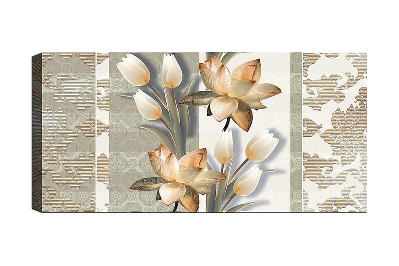 Canvasbilde YTY Floral & Botanical Flerfarget - 120x50 cm - Interiør - Maleri & posters - Lerretsbilder