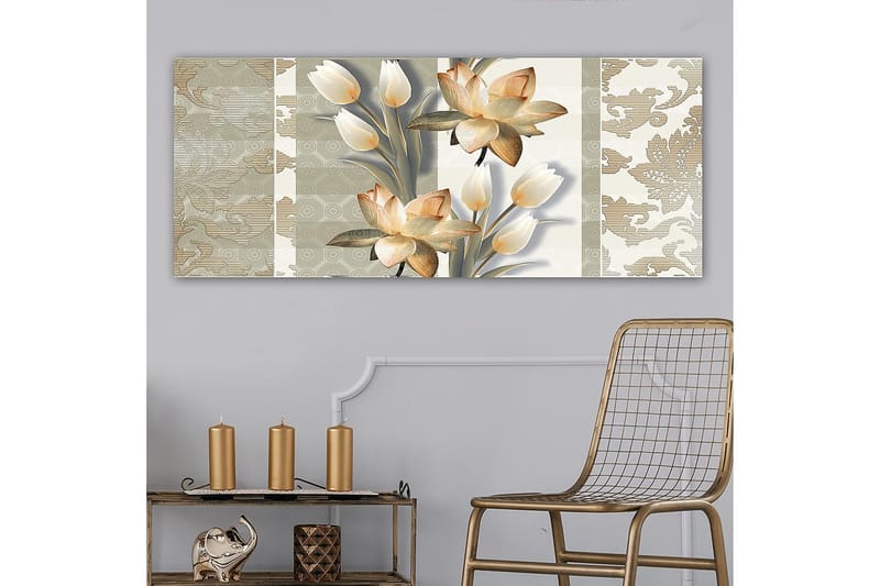 Canvasbilde YTY Floral & Botanical Flerfarget - 120x50 cm - Interiør - Maleri & posters - Lerretsbilder