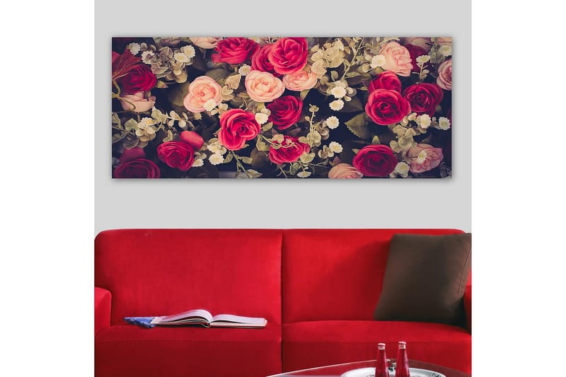 Canvasbilde YTY Floral & Botanical Flerfarget - 120x50 cm - Interiør - Maleri & posters - Lerretsbilder