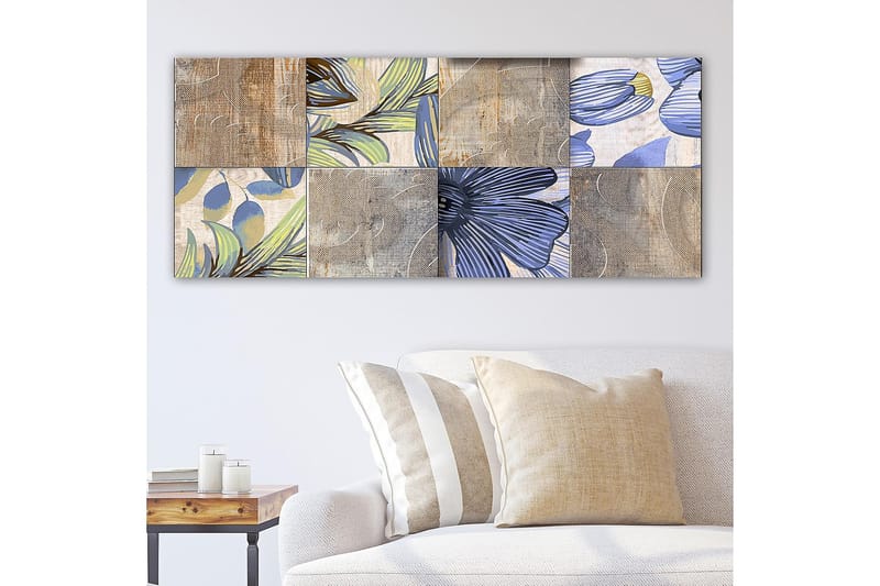Canvasbilde YTY Floral & Botanical Flerfarget - 120x50 cm - Interiør - Maleri & posters - Lerretsbilder
