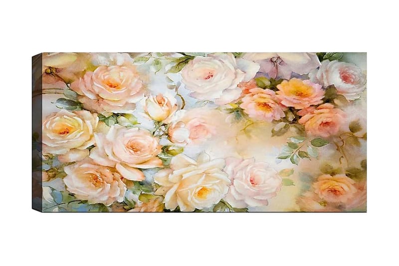 Canvasbilde YTY Floral & Botanical Flerfarget - 120x50 cm - Interiør - Maleri & posters - Lerretsbilder