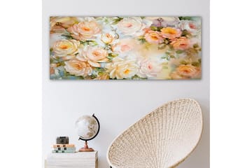 Canvasbilde YTY Floral & Botanical Flerfarget - 120x50 cm - Interiør - Maleri & posters - Lerretsbilder