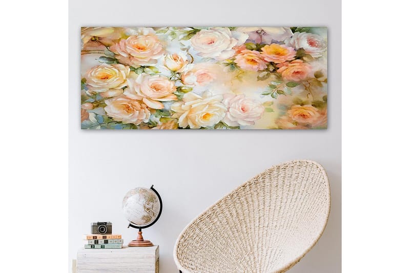 Canvasbilde YTY Floral & Botanical Flerfarget - 120x50 cm - Interiør - Maleri & posters - Lerretsbilder