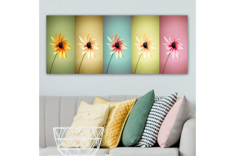Canvasbilde YTY Floral & Botanical Flerfarget - 120x50 cm - Interiør - Maleri & posters - Lerretsbilder