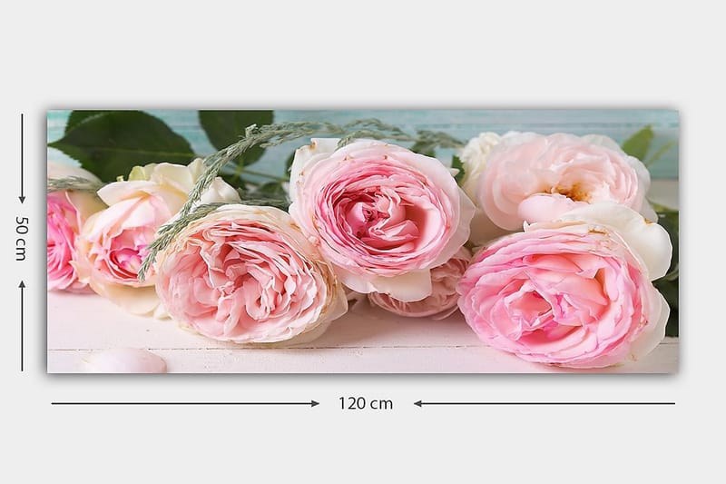 Canvasbilde YTY Floral & Botanical Flerfarget - 120x50 cm - Interiør - Maleri & posters - Lerretsbilder