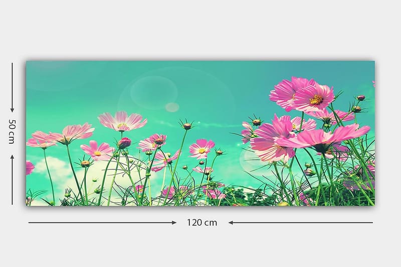 Canvasbilde YTY Floral & Botanical Flerfarget - 120x50 cm - Interiør - Maleri & posters - Lerretsbilder
