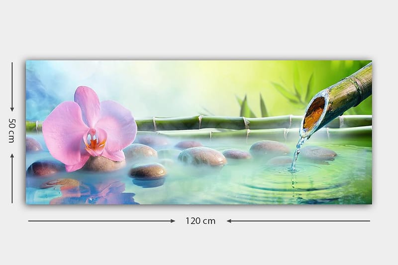 Canvasbilde YTY Floral & Botanical Flerfarget - 120x50 cm - Interiør - Maleri & posters - Lerretsbilder