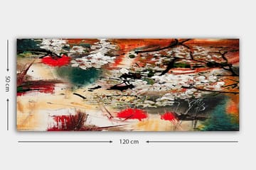 Canvasbilde YTY Floral & Botanical Flerfarget - 120x50 cm - Interiør - Maleri & posters - Lerretsbilder