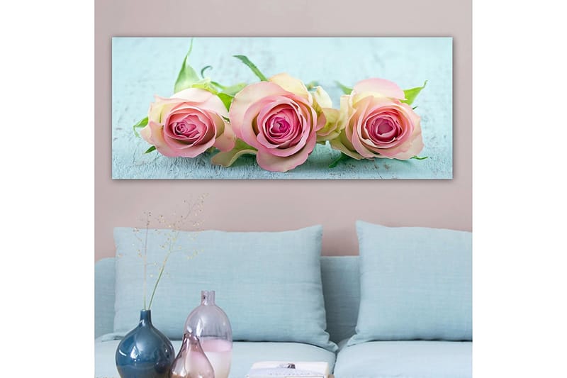 Canvasbilde YTY Floral & Botanical Flerfarget - 120x50 cm - Interiør - Maleri & posters - Lerretsbilder